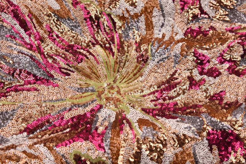 36980 — Fiori macro paillettes