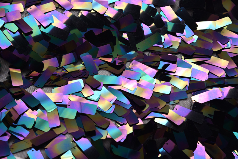 28016 — Paillettes rettangolari 4 cm X 1,4 cm