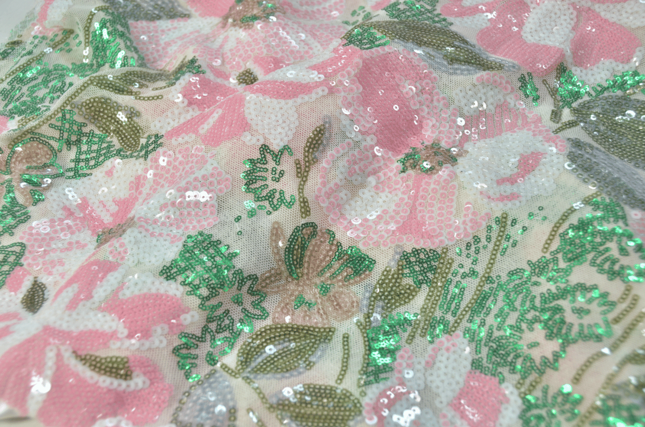34431 — Pailettes fiori