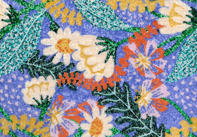 36778 — Paillettes disegno floreale
